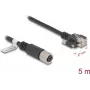 Tīkla kabelis DeLOCK M12 kabelis X-kodēts 8 kontaktu ligzda uz RJ45 spraudni Cat.6A 5 m melns