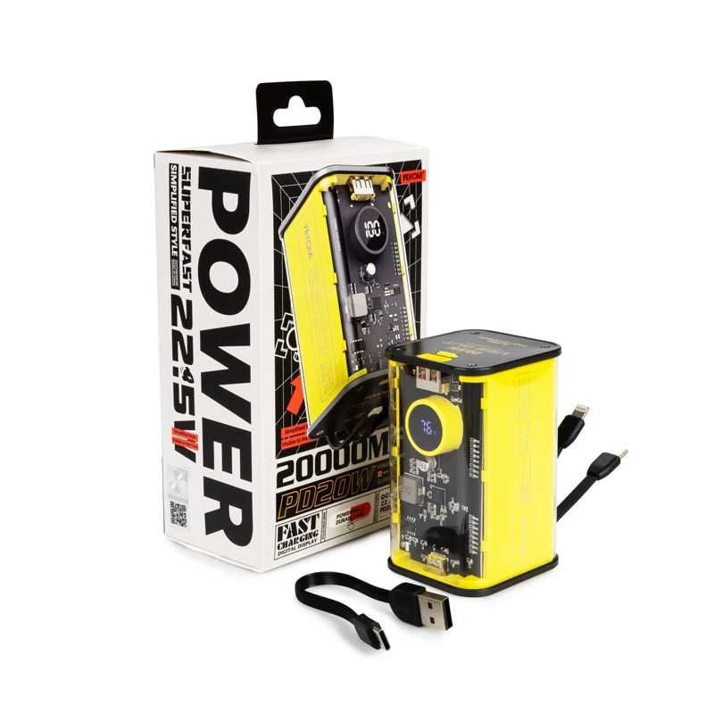 Ārējais akumulators WK-WP-347 20000 mAh īpaši ātra uzlāde