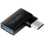 Logilink - USB-Adapter - USB-C (M) leņķveida uz USB (W) - USB 3.2 Gen 1 - 5 V - 3 A - Melns (AU0055)