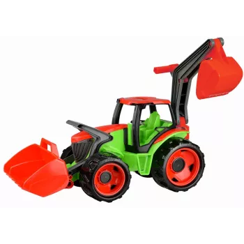 Lena GIGA TRUCKS Traktors ar priekšējo iekrāvēju, Traktors, 3 gadi, Plastmasa, Zila, Pelēka, Balta