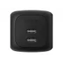 Iekštelpu maiņstrāvas ātrais lādētājs Belkin WCH019kqBK — 2× USB‑C, melns, OVP/OC/OT/SC aizsardzība