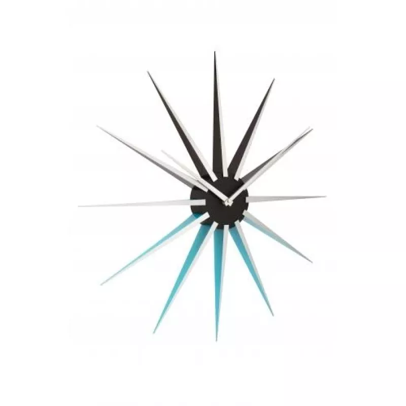 NeXtime klok 3051bl Nova, Ø50 cm, sienas, melns/zils