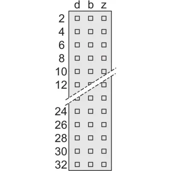 SCHROFF kontaktu sloksne - kontaktu sloksne DIN 41612 SIEM (69001851)