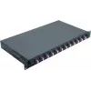 Tīkla kabelis Helos LWL 19 collu sadales kaste 12 x LC Duplex OM4 375559 melna