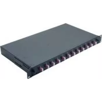 Tīkla kabelis Helos LWL 19 collu sadales kaste 12 x LC Duplex OM4 375559 melna