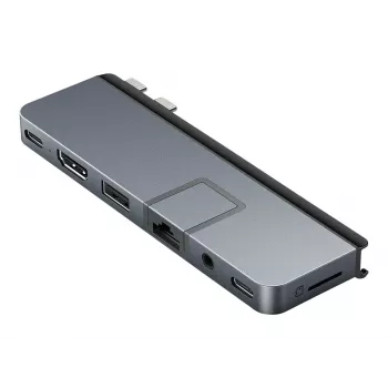 Hyper | HyperDrive DUO PRO 7-in-2 USB-C centrmezgls MacBook Air/Pro 2016-2020 | Ethernet LAN (RJ-45) porti 1 | HDMI portu skaits 1