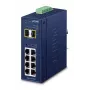Pārvaldāms slēdzis PLANET IP30 Rūpnieciskais L2/L4 8 Portu Gigabit Ethernet 10/100/1000
