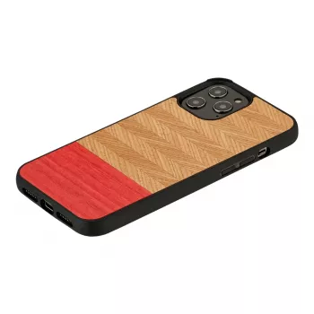 Aizsargājošs tālruņa vāciņš man and wood iPhone 12 Pro Max — skujiņas raksta acālijas melns