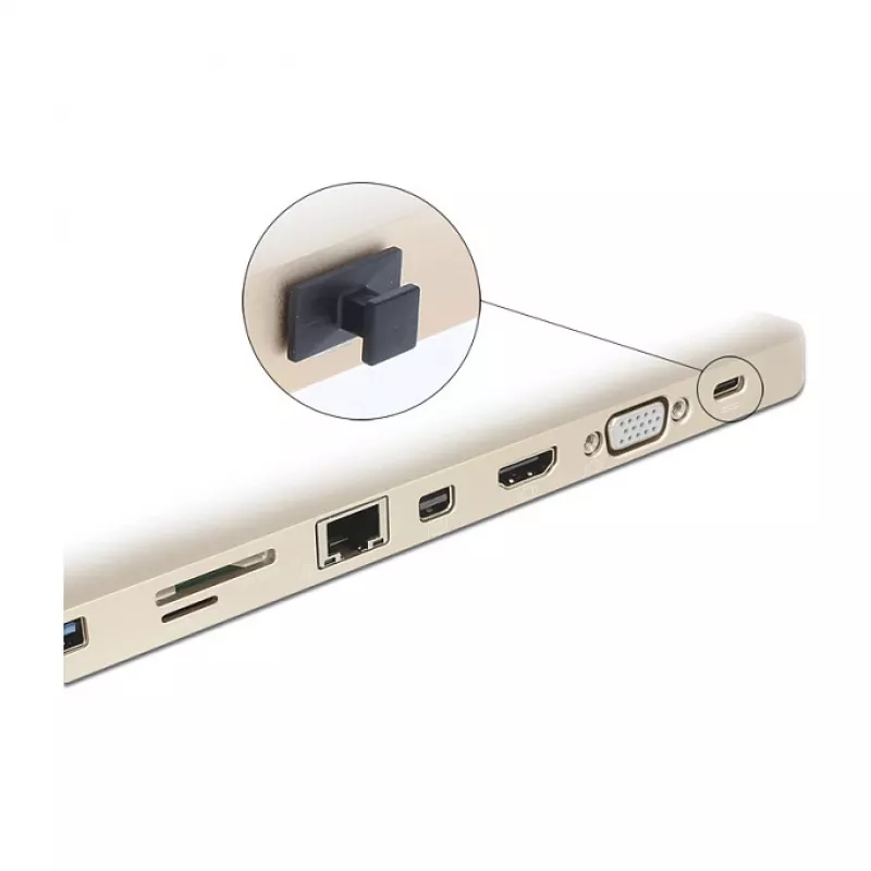 Kontaktligzdas drošības aizbāznis USB Type-C DeLOCK 64015