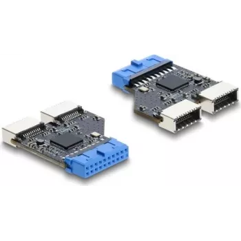 USB centrmezgls DELOCK 5 Gbps 20 kontaktu iekšējais savienotājs uz 2× USB-A 5 Gbps