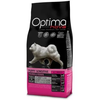Sausā suņu barība Optimanova Puppy Sensitive Salmon & Potato 2 kg — kucēnu formula jutīgai gremošanai