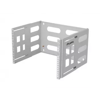 19 collu 6U sienas stiprinājuma statīvs LANBERG 497x400/240 pelēks