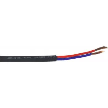 Skaļruņu kabelis Omnitronic 3030021L 2x2,5 mm, 50 m, melns