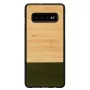 Mobilā tālruņa maciņš man and wood Samsung Galaxy S10 Plus — bambusa mežs melns