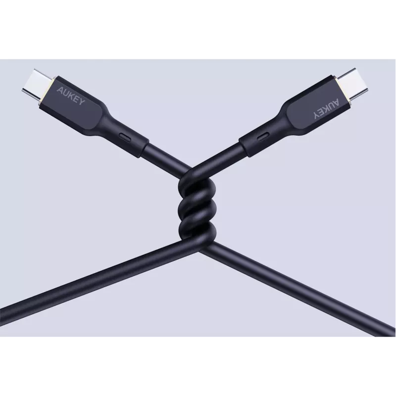 AUKEY CB-SCC241 USB-C Power Delivery PD 240W 5A 20V 1m Nylon Melns - D