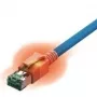 Easylan CS1OBADAD0020 RJ45 tīkla kabelis, komutācijas kabelis CAT 6a S/FTP 2 m zils ar LED 1 gab.