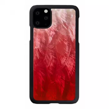 Viedtālruņa maciņš iKins iPhone 11 Pro Max — rozā ezers ar melnu apmali