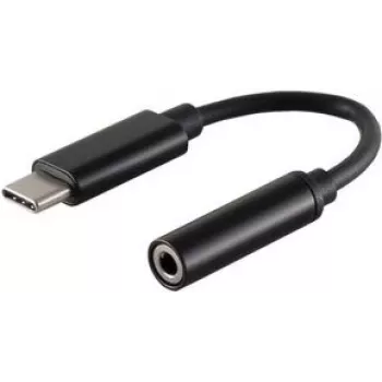 Mobilo tālruņu kabelis ShiverPeaks BS14-05021 Melns 0,13 m USB C 3,5 mm