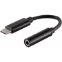 Mobilo tālruņu kabelis ShiverPeaks BS14-05021 Melns 0,13 m USB C 3,5 mm