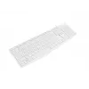 Vadu pilnizmēra tastatūra NATEC NAUTILUS NKL-1951, 105 taustiņi, US International QWERTY, balta, USB, 1,8 m