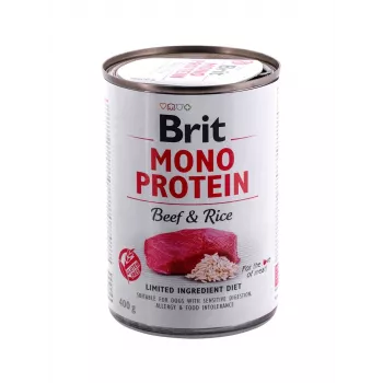 BRIT Mono Protein Beef & Rice - mitrā suņu barība - 400g
