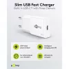 USB-C PD GaN ātrais lādētājs plāns (30 W) (balts)