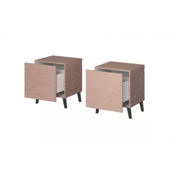Nakts skapītis cama meble NOVA 44x40x52 cm rozā matēts, 1 atvilktne, 16 mm rāmis