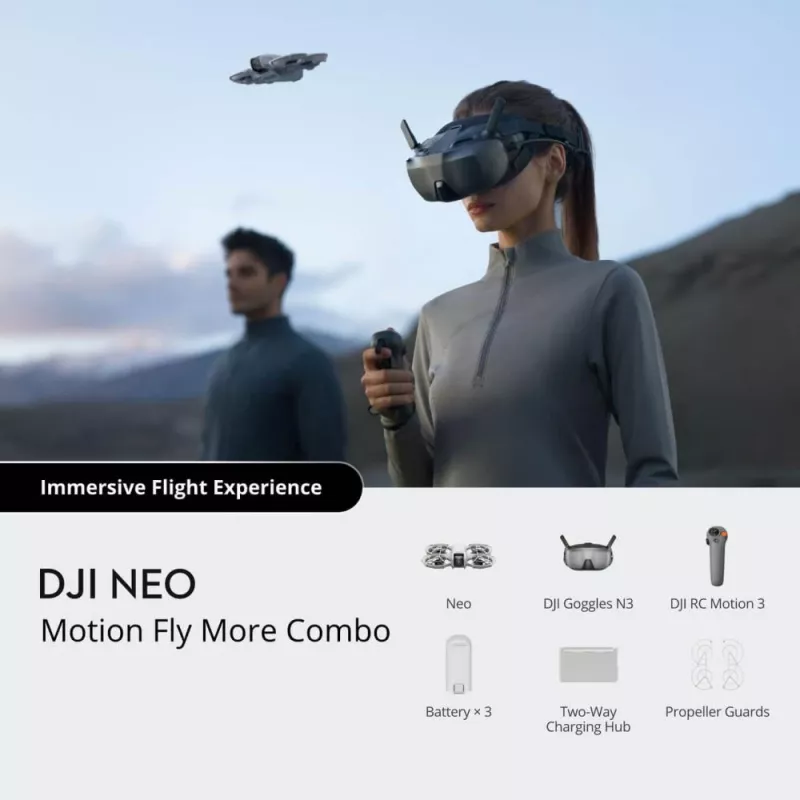 Kvadrokopters DJI Neo Motion Combo 4 rotori 12 MP 3840 x 2880 pikseļi