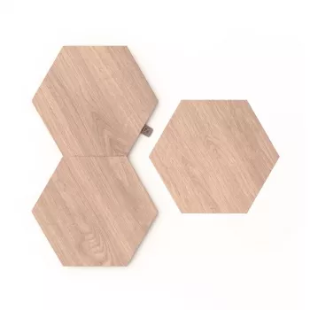 Nanoleaf Elements koka izskata sešstūra paplašināšanas komplekts, 3 gab.