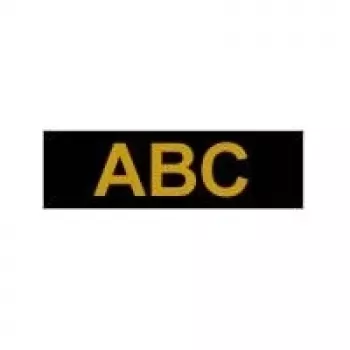 Brother Gloss Laminated Labelling Tape - 24mm, Gold/Melns etiķešu lente TZ