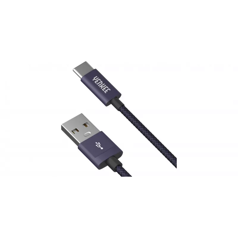 Kabelis YENKEE YCU 301 BE USB-A 2.0/USB-C 1m Fialov
