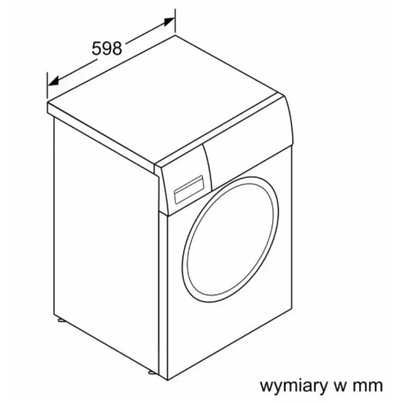 Priekšpusē lādējama veļas mašīna Bosch WGE02201PL — 8 kg, 1200 apgr./min, 55 L tilpnes, LED displejs, invertors