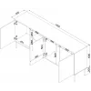 Cama INSERTO 3D1W kumode 190x40x80 melns + LED