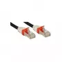 Lindy Cat.6 (A) SSTP / S/FTP PIMF Premium 1.0m tīkla kabelis Melns 1 m