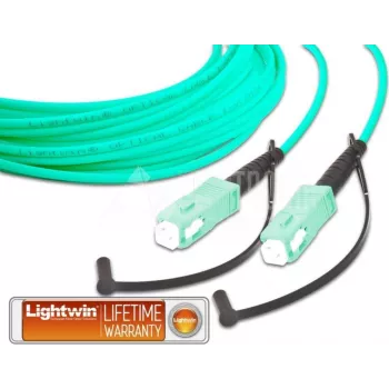 Lightwin augstas kvalitātes vienvirziena optiskais komutācijas kabelis, MM OM3, SC - SC optiskais komutācijas kabelis (LSP-50 SC-SC 10.0 OM3)