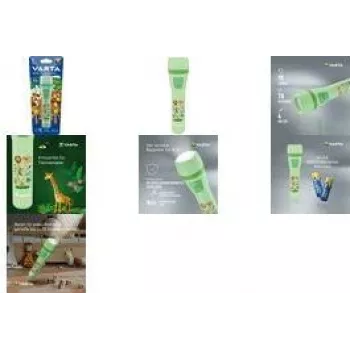 Rokas lukturītis Varta Kids Flashlight Gaiši zaļš ABS PC 70h baterijas darbības laiks