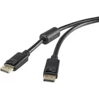 Renkforce DisplayPort savienojuma kabelis [1x DisplayPort spraudnis - 1x DisplayPort spraudnis] 7,5 m melns (RF-3433994)