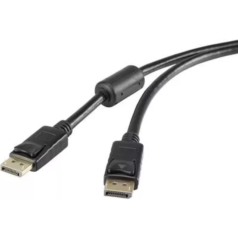 Renkforce DisplayPort savienojuma kabelis [1x DisplayPort spraudnis - 1x DisplayPort spraudnis] 7,5 m melns (RF-3433994)