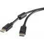 Renkforce DisplayPort savienojuma kabelis [1x DisplayPort spraudnis - 1x DisplayPort spraudnis] 7,5 m melns (RF-3433994)