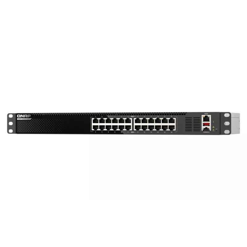QNAP QSW-M3224-24T tīkla slēdzis Managed L3 10G Ethernet (100/1000/10000) 1U melns, sudraba