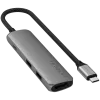 Satechi ST-P4SM saskarnes centrmezgls USB Type-C 10000 Mbit/s Pelēks