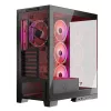 PC korpuss MODECOM Volcano SPACE APEX ARGB Midi Tower, rūdīts stikls, USB-C, atbalsta ATX/microATX/Mini-ITX, GPU līdz 430 mm, CPU dzesētājs līdz 180 mm