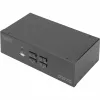 KVM slēdzis Digitus DS-12883 4-portu ar dubulto displeju 4K HDMI USB