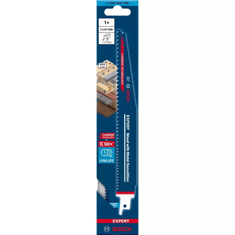 Bosch Expert 2608900398 zāģa asmens pretkustības zāģim, augsti oglekļa tērauds (HCS), 1 gab.