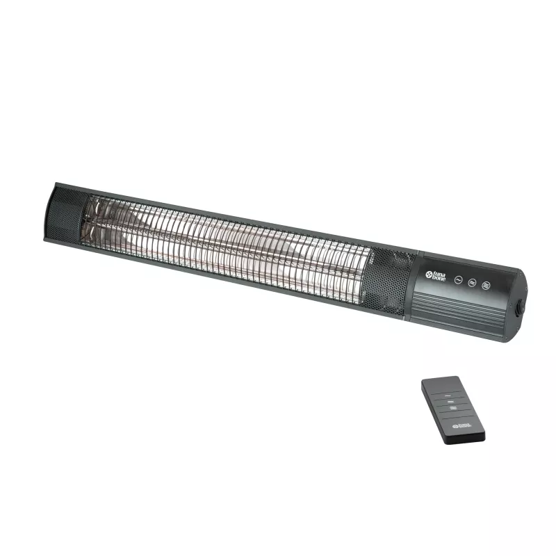 TunaBone | Elektrisks pie sienas stiprināms infrasarkanais terases sildītājs | TB2580W-01 | Terases sildītājs | 2500 W | Jaudas līmeņu skaits 3 | Piemērots telpām līdz 25 m² | Melns | IP55