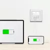 Divkāršs USB ligzdas adapteris 65W, 2xUSB-C, balts