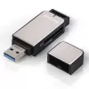 Hama 123900 karšu lasītājs USB 3.2 Gen 1 (3.1 Gen 1) Melns, Sudraba