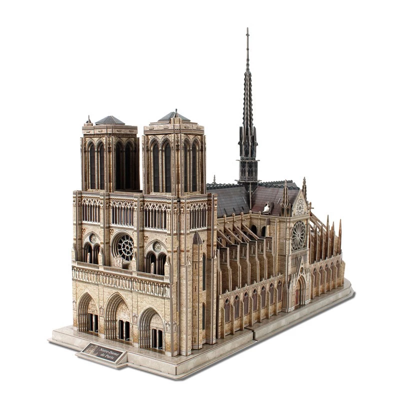 3D Puzzle CubicFun Notre Dame, 293 daļas, katedrāles mēroga modelis