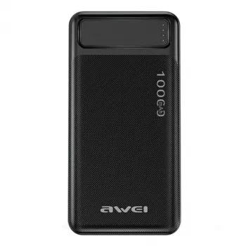 Awei P5K ārējais akumulators 10000mAh, melns