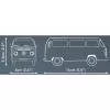 Modelēšanas komplekts Cobi Volkswagen T2b Bus oranžs, mērogs 1:35, konstruktors
